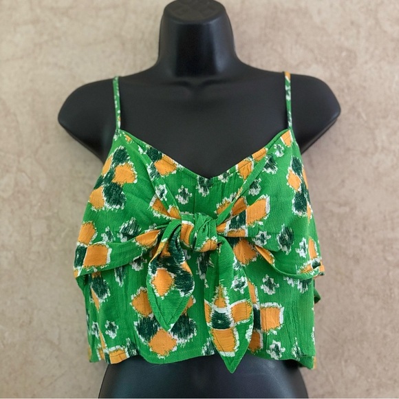 aerie Tie Front Fitted Crop Top - Picture 2 of 7